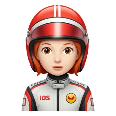 red haired racer sticker