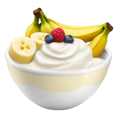 Yogurt and banana bowl  sticker