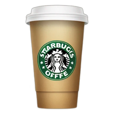 Starbuck coffe with tranparent cup  sticker