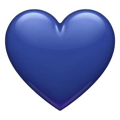 Navy blue heart almost purple sticker