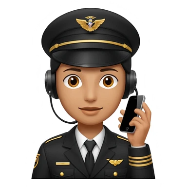 a phone as pilot sticker