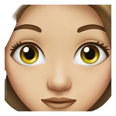 Woman with brown hair and blue green heterochromia eyes sticker