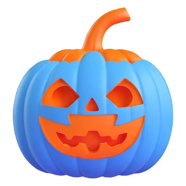 blue pumpkin sticker