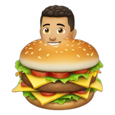 Ronaldo qui manger un hamburger sticker