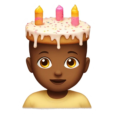 Baby with cake on head sticker