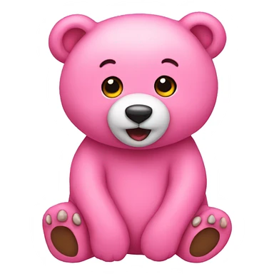 Pink cute bear  sticker