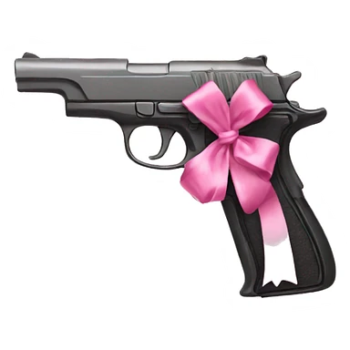 Gun made out of pink bows  sticker