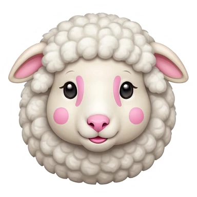 sheep, simple, not detailed, cute sticker