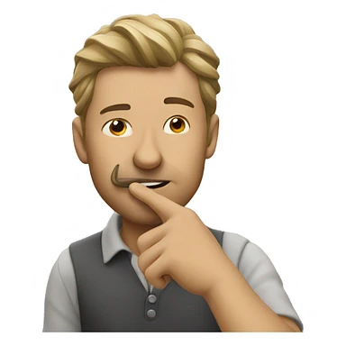 Man picking nose sticker