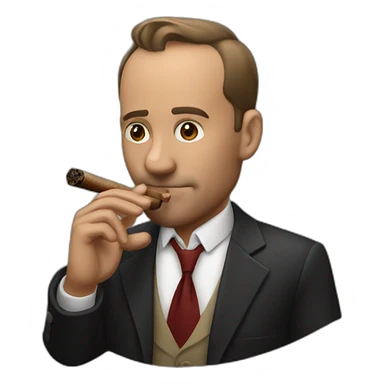 Andrew Tate smoking a cigar sticker