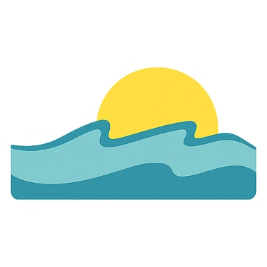 sunset horizon sticker
