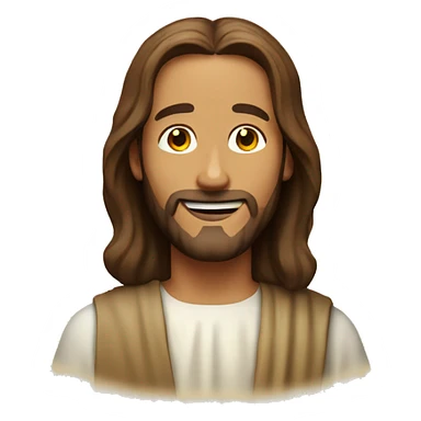 Smiling Jesus sticker