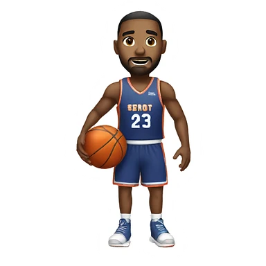 basketball player with ball sticker