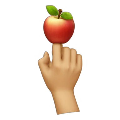 apple finger sticker