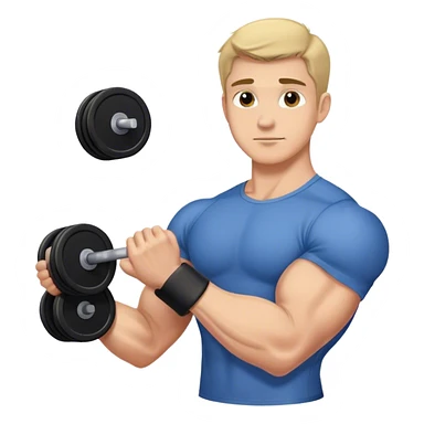 man weighted wrist curl sticker