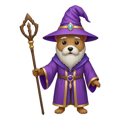Dog wizard sticker