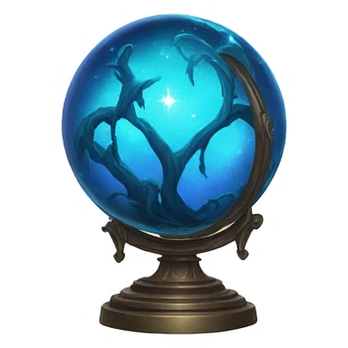 blue magical orb sphere sticker