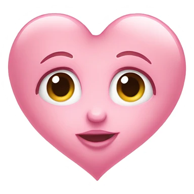 A beautiful baby pink heart sticker