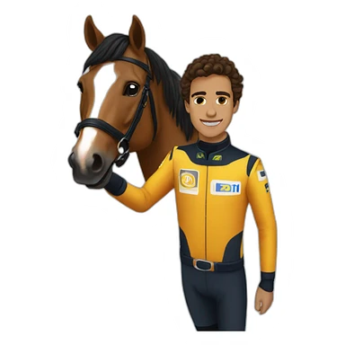 Lando Norris horse riding sticker
