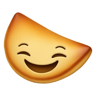 A fortune cookie with a smile sticker