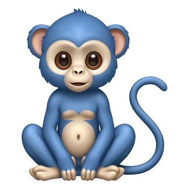 blue monkey sticker
