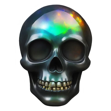 black opal crystal skull sticker