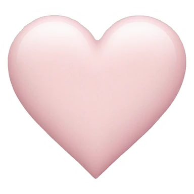 Light pink heart, powder pink shade sticker