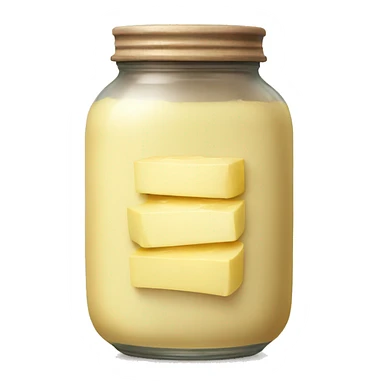 jar with butter sticker