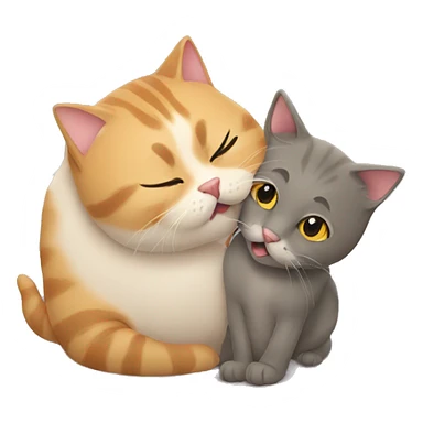 Cat giving a kiss sticker