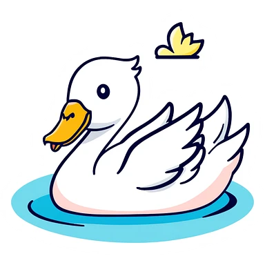 Swan Emoji sticker
