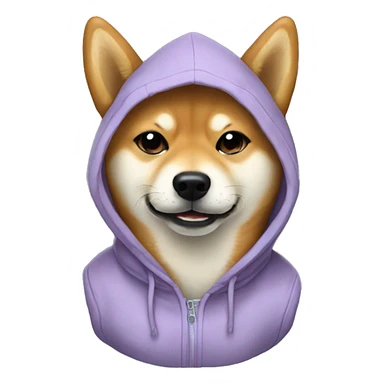 Shiba inu in hoodie sticker