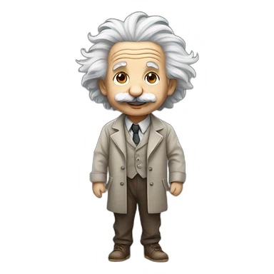 albert einstein full body cute  sticker