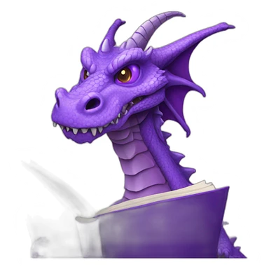 purple dragon head holding book of the dead sticker
