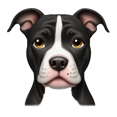 Black and white pitbull sticker