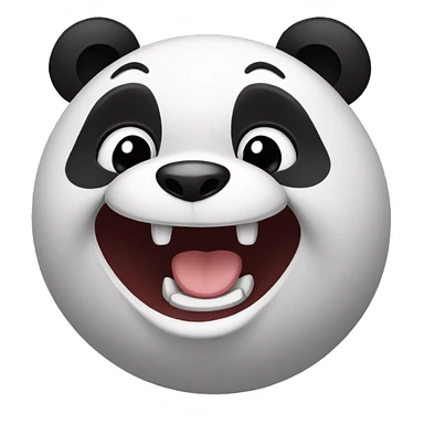 Laughing panda sticker
