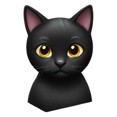 Black cat in box sticker