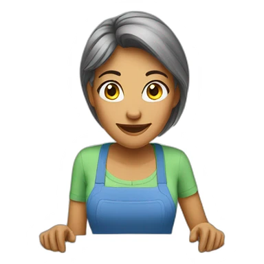 mom doing job sticker