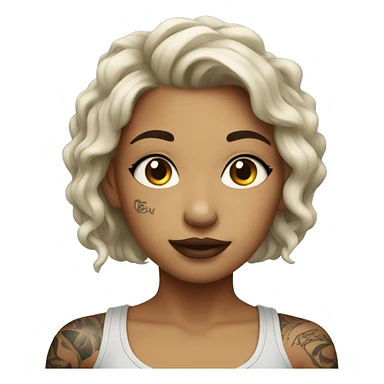 Tattooed girl sticker