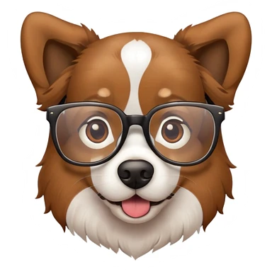 Dog with glasses sticker