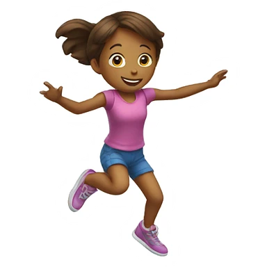 children jumping on trampoline sticker