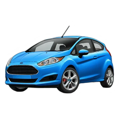 Blue Ford Fiesta sticker