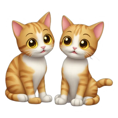 2 cats in love sticker