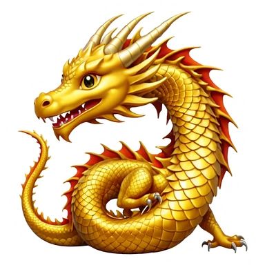 golden dragon sticker
