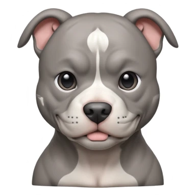 silver pitbull grey eyes sticker