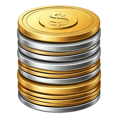 a stack of three coinsa stack of three coins sticker