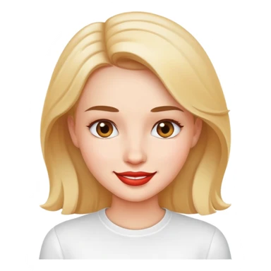 smiling girl in white shirt make lips full sticker