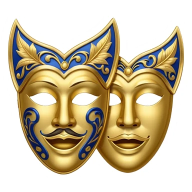 Tragedy and comedy mask sticker