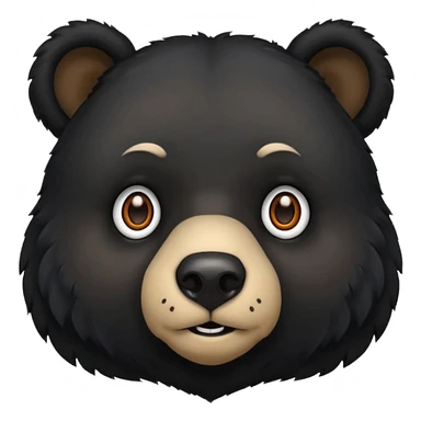 black bear face sticker