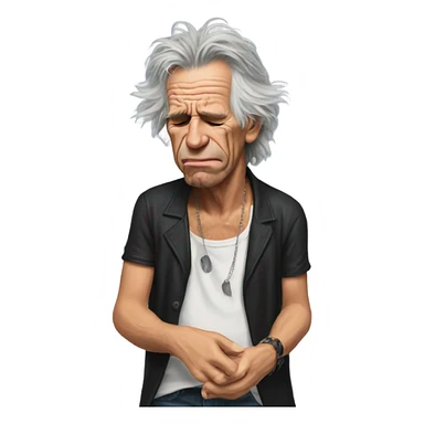 Keith Richards crying sticker