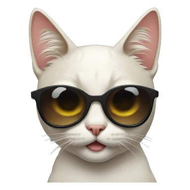 Cat with sunglasses sticker